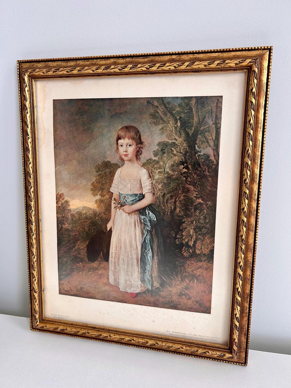 Vintage Framed Art Print of Thomas Gainsborough’s “Master John Heathcote”
